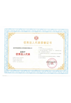 Honorary Certificate of Excellent Legal Representative